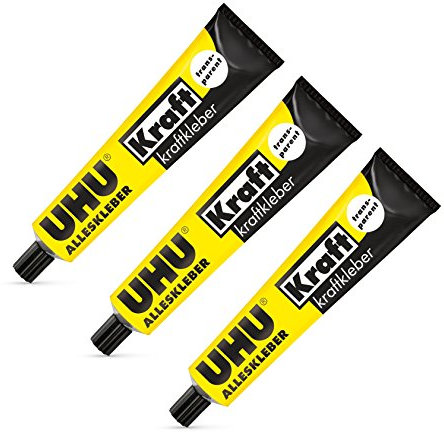 3 x UHU Alleskleber kraftkleber transparent 3 x 125g