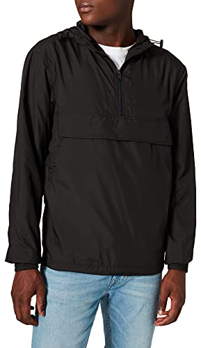 Urban Classics Herren Basic Pull Over Jacket Jacke, Schwarz, L EU