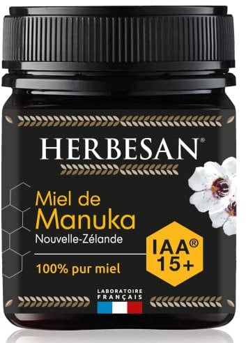 HERBESAN®- MIEL DE MANUKA ACTIF - IAA15+ (MGO514+)- Origine Nouvelle-Zélande garantie - 100% miel de manuka - Pot de 250G