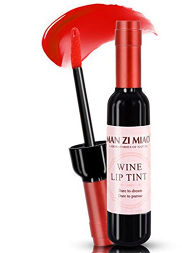 Wine Bottle Shape Lip Gloss Long Lasting Moisturer Liquid Lipstick Lip Makeup, No.04