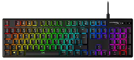HyperX Alloy Origins RGB Mechanische Gaming-Tastatur, rote Schalter (AZERTY)