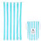 Dock & Bay Beach Towel - Quick Dry, Sand Free - Compact, Lightweight - 100% Recycled - Includes Bag - Cabana Light - Tulum Blue - Large (160x90cm, 63x35)