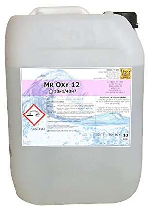 Alghicida, Antialga battericida Mr Oxy 12 per Trattamento Piscine per Recupero Acqua Verde 10 kg Maris