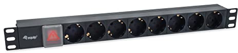 REGLETA ALIMENTACION RACK 19- 1U 8 TOMAS CON INTERRUPTOR CABLE IEC 14 ESPECIAL SAI