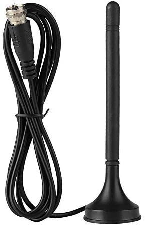 ASHATA Digital Tv Antenna, Indoor Hd Tv Antennas Dvb T Hdtv Smart Car Antenna Uhf Vhf Dual Band Magnetic Base 10Db