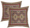Batmerry Kelim Dreiecks-Kissenbezüge, beige, bunt, Mosaik-Teppich, traditioneller dekorativer Kissenbezug, Digitaldruck, Mischgewebe für Couch, Sofa, Bett, unsichtbarer Reißverschluss, 45,7 x 45,7 cm