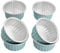 kissral Set of 10 Mini Pie Dishes Quiche Pie Tart Tins, Muffin Cupcake Cups, Thicker Cake Cup Egg Tart Pudding Mould DIY Tools, Individual Round Pie Tins Non-Stick Coating Quiche Baking Moulds (Blue)