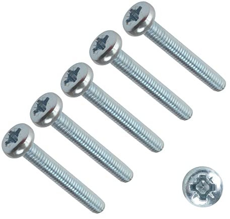 TERF® Lot de 20 vis à métaux Pozi M5 x 80 mm M5 (5 mm) x 80 mm
