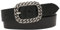 AnnaMatoni Ledergürtel, Made in Germany, echt Leder Gürtel für Damen, 4cm breit, Schließe Nickelfrei (Schwarz 790, TW90-105cm Gesamtlänge)