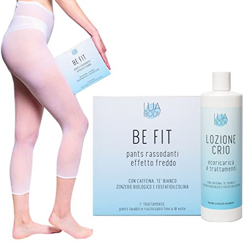 Pantaloni Drenanti Intensivi + Liquido Drenante - 5 Trattamenti - Kit Anticellulite Professionale con Leggings Drenanti Riutilizzabili EFFETTO FREDDO e Lozione Crio… (Kit 5 Trattamenti)