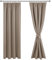 JIUZHEN Vorhang Blickdicht Gardinen kräuselband Verdunklungsvorhänge Gardinen Wohnzimmer Vorhänge Schlafzimmer Thermovorhang Taupe, H228 x B117cm,2er Set