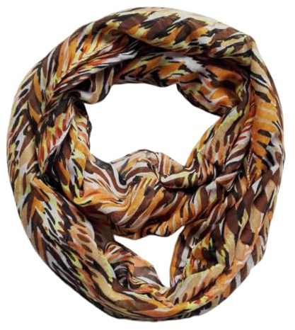 FAIRYGATE Halstuch Leopardenmuster Damen Loop Schal Damen Schal Frühling Loop Schal leicht und seidig Schlauchschal Tuch Unisex D55025