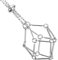 QmjdDymx Porte Collier en Cristal argenté, Cage à Pierres en Cristal Fait Main, Cordon de Collier Ajustable, Pochette à Pierres en Cristal, pour Accessoires de Bijouterie.