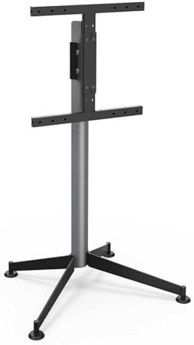 ERARD 039220 Pied TV Mobile/Fixe – Kana 1200L, réglable, roulettes multidirectionnelles, Gestion câbles, Compatible VESA 200x200-400x400, écran incurvé/Dos irrégulier