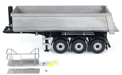 TOUCAN RC HOBBY Metall 1/14 3 Achsen Hydraulischer RC Kippanhänger für ferngesteuerte Sattelzugmaschinen