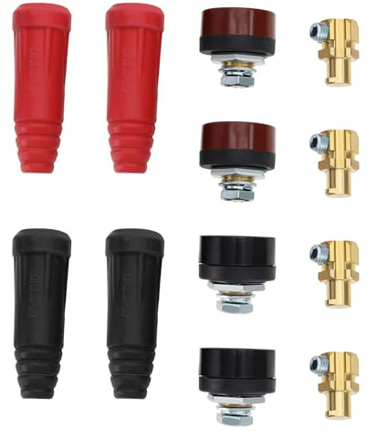 YINETTECH 8PCS TIG Welding Cable Panel Connector Plug and Socket DKZ35-50/DKJ35-50 Welding Cable Quick Connector for Welder Machine Accessories, 315A