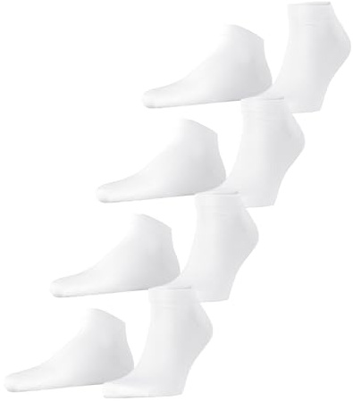 ESPRIT Herren Sneakersocken Solid M Sn Baumwolle kurz einfarbig Multipack, Weiß White 2000, 40-46