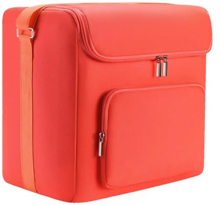 Fellflying Mallette de Transport pour Réfrigérateur de Voiture, Organisateur de Mallette de Rangement pour Réfrigérateur 4/6L, avec Bandoulière Réglable pour Voyage, Camping - 31x31x19,5 cm