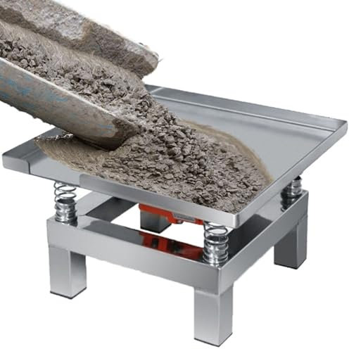 ylpddmm Kleiner Beton-Rütteltisch,Beton Rütteltisch,Betonrütteltisch für BAU und Labor 35x35cm/50x50cm Vibrationsplatte， Prüfstand-Vibrationsplattform, Mini-Vibrator aus Edelstahl，220V,35 * 35cm