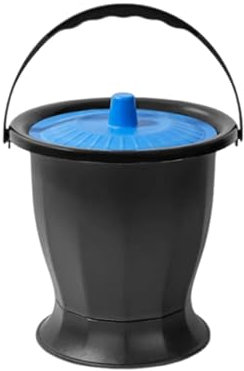 Harilla Poud d'urinoir d'urinoir, pot de chambre avec couvercle, pot d'urinoir au lit, crachage de seau d'urinoir, seau de chambre pour femmes hommes enfants, Bleu