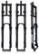 KANGXYSQ DH 26/27.5/29 Fourche À Suspension for Vélo De Montagne Fourche De Double Shoulder Downhill 1-1/8 Voyage 180mm De Vélo À Frein À Disque À Blocage Manuel QR 9MM(Schwarz,29)