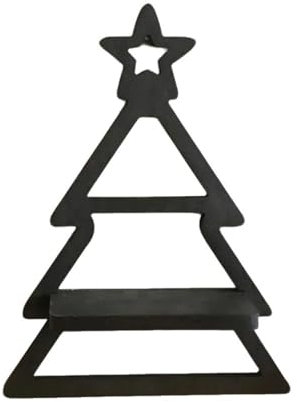 Scaffale di esposizione di legno del festival scolpito dell'albero di Natale di forma del muro di galleggiamento scaffale per la decorazione di festa supporto