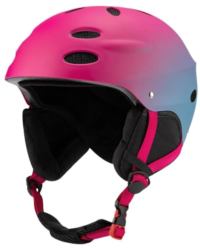 Ronyme Schnee Skihelm, Kopfbedeckung, Schlagfestigkeit, Bequemer, Tragbarer Skateboardhelm, Skizubehör für Skateboard, Snowboard, Lila