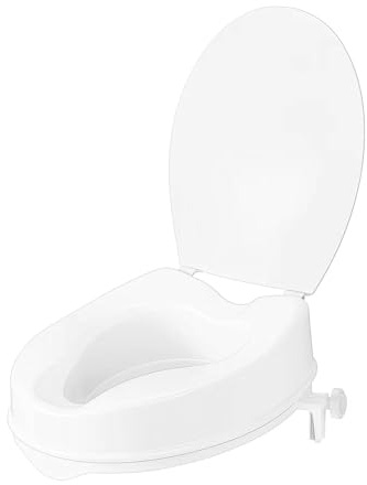 SUNNYNEST Raised Toilet Seat 4inch 10cm Toilet Seat Riser for Hip Replacement Booster Extension Seat Toilet Aids for Disabled and Elderly Surgery Recovery for Elderly and Limited Mobility Aid