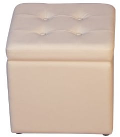 Heinz Hofmann 4445.W Sitzwürfel / Kunstleder / Weiß / B. 41 x T. 41 x H. 40 cm