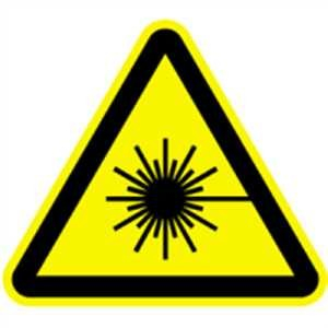 Aufkleber Warnschild Warnung vor Laserstrahl 5cm sl Folie, 1 Bogen = 6 Stück