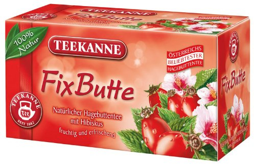 Teekanne FixButte, natürlicher Hagebuttentee mit Hibiskus - 20St.