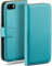 moex Book Case für iPhone 5s / 5 / SE (2016) Handyhülle mit Kartenfach, Hülle klappbar 360 Grad Schutzhülle, Klapphülle Flip Case Cover, PU Leder Handytasche Lederhülle, Türkis