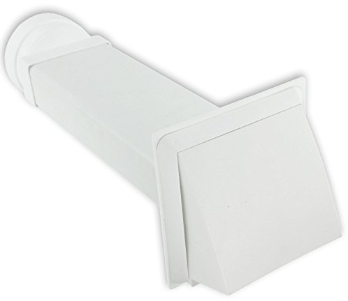 Spares2go Universal External Wall Vent Cover Kit for Vented Tumble Dryers (White)