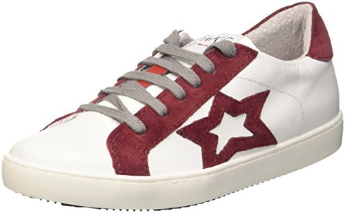 Fake By Chiodo F 830, Scarpe Low-Top Unisex-Adulto, Rosso (Bianco/Porpora), 37