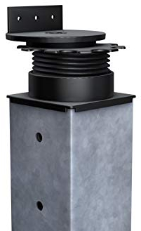 Gartenwelt Riegelsberger Terracon Terrassenlager Flex 42-87 mm für Hülsen 91x91 mm mit beweglichem Kopf 10 Stück