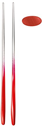 Guzzini My Fusion Collection 2 Tone Chopsticks with Rest, Red, Set of 2