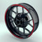 OneWheel Felgenband für Motorrad Rot | 17 Zoll | Komplett Set für Vorder- und Hinterreifen | Felgenaufkleber (Design 4)