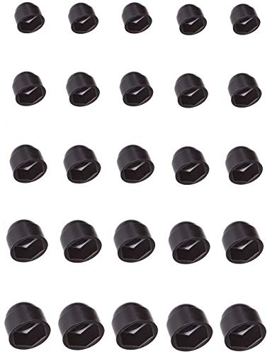 5x SCHUTZKAPPEN M5 BIS M30 SCHWARZ HUTMUTTERN SECHSKANTSCHRAUBEN ABDECKKAPPEN FÜR SCHRAUBE KAPPE AUTO MÖBEL ABDECK MUTTERN (M6 / Hex 10mm)