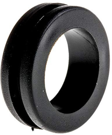 RS PRO Kabeltülle bis Ø 18mm Loch ø 22mm PVC Schwarz, Packung a 100 Stück