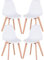 GrandCA HOME Nordica Silla de Comedor Pack 4 Sillas Comedor Madera Moderna para Oficina Cocina (Blanco-4 sillas)