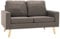 vidaXL Sofa 2-Sitzer Zweisitzer Loungesofa Stoffsofa Polstersofa Sitzmöbel Polstermöbel Designsofa Wohnzimmersofa Taupe Stoff Holzrahmen