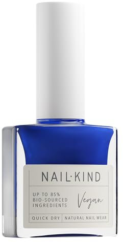 NAILKIND Blue Nail Polish - Ink Me - High-Gloss Nail Varnish - Vegan Nail Lacquer + Peta Certified + Cruelty Free - Quick Drying & Long Lasting - Chip Resistant Manicure - 8ml