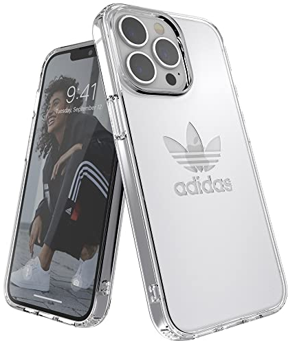 adidas Hülle Entwickelt für iPhone 13 Pro 6.1, Fallgeprüfte Hüllen, stoßfeste erhöhte Kanten, Original Schutzhülle, Transparent