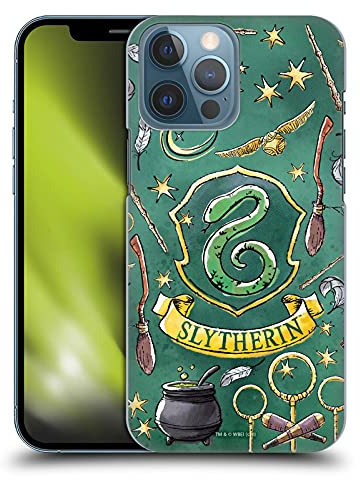 Head Case Designs Officially Licensed Harry Potter Slytherin Pattern Deathly Hallows XIII Hard Back Case Compatible With Apple iPhone 13 Pro Max