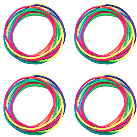 Pro-Noke 4 Pcs Cats Cradle String Hand Game Finger Rope Toy String 165 cm Length Boys and Girls Educational Toy Playing Kindergarten (Rainbow Color)