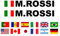 RP GRAFICA Coppia 2 Adesivi Nome Pilota Stile Rally Stickers Auto Moto Tuning Bandiera