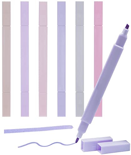 dhaikkkd bunte doppelkopf textmarker pack of 6 highlighter pen tag stift büro gadgets brush textmarker marker pastell leuchtstifte