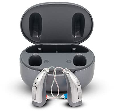 Bluetooth Rechargeable Smart Acoustic Amplifiers with App to Personalize Sound and UV Disinfection Case