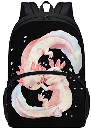 Belidome Cooler Schulrucksack für Mädchen Jungen Schultasche Büchertasche Taschen Rucksack 43,2 cm, Axolotl, Einheitsgröße
