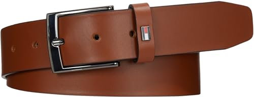 Tommy Hilfiger Herren Gürtel Adan Leather 3.5 Ledergürtel, Braun (Cognac), 85